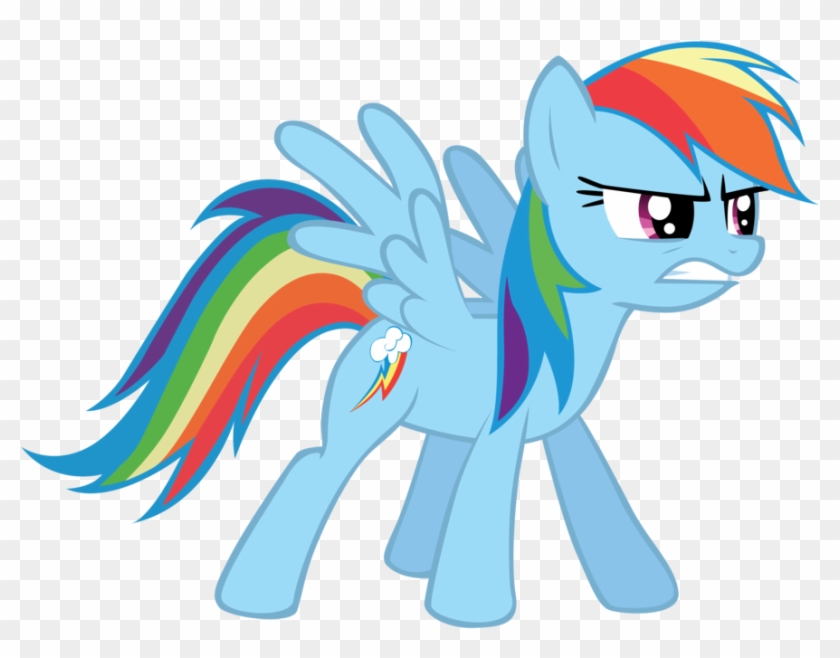My Little Pony - Mlp Rainbow Dash Angry Vector #454349