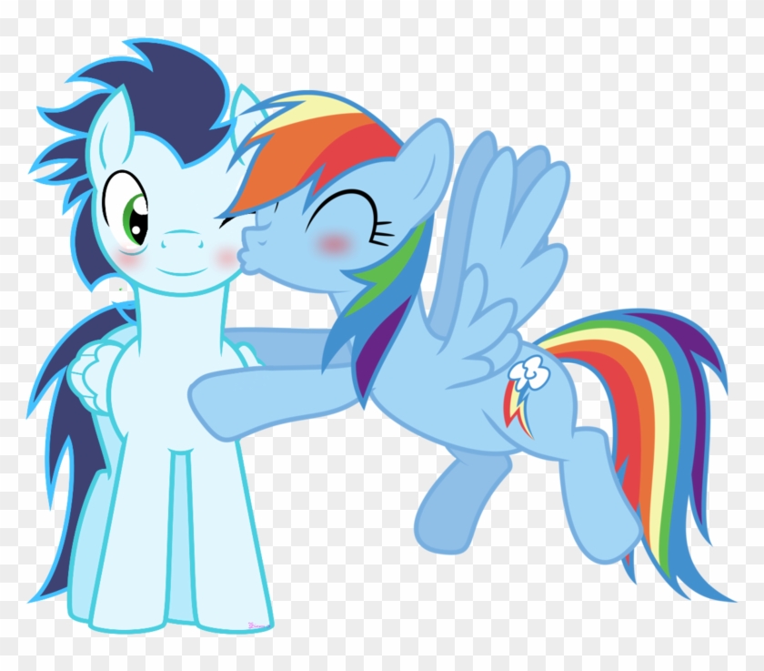 My Little Pony Rainbow Dash And Soarin Kiss - Applejack #454351
