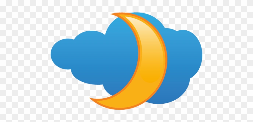 Free Orange Partly Cloudy Night Icon - Weather Forecast Symbols #454380