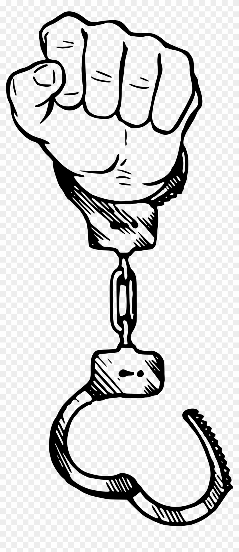 Big Image - Drawing Of Handcuffs #454397