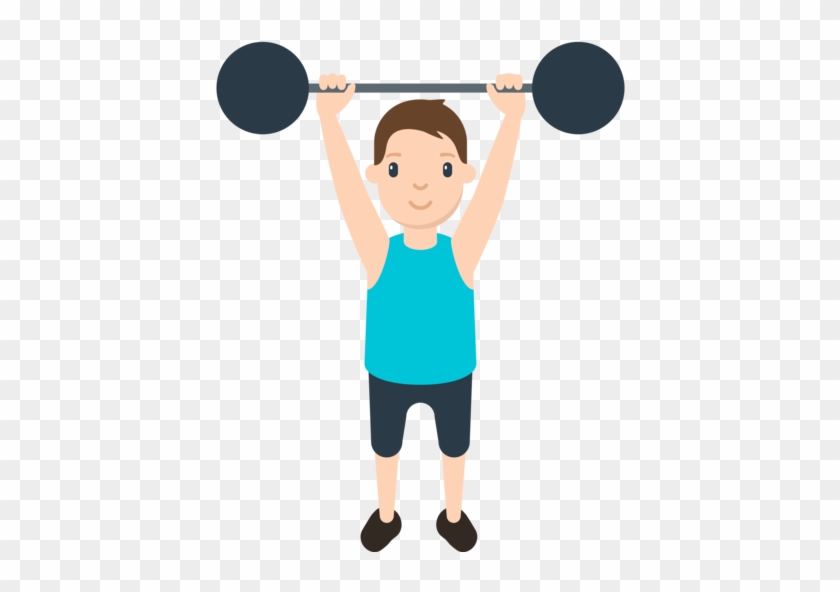 Cartoon Person Lifting Weights Cartoon - Person Lifting Weights #454549