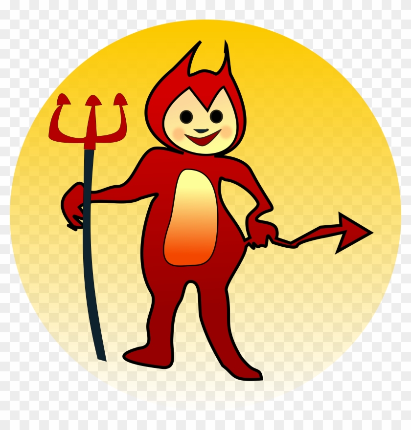 Devil Clipart Icon - Vector Female Devil Sign Symbol #454559