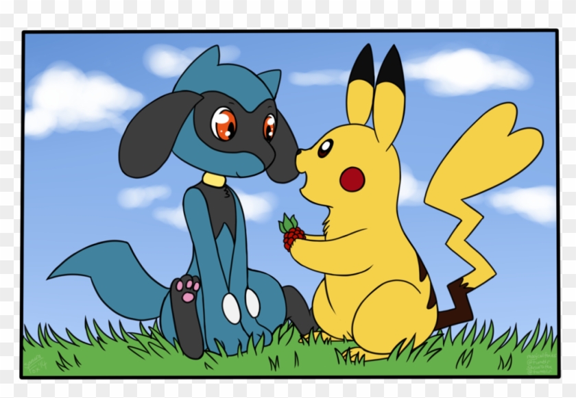 Pikachu And Riolu Secret Santa By Fox-song - Pokemon Pikachu And Riolu #454645