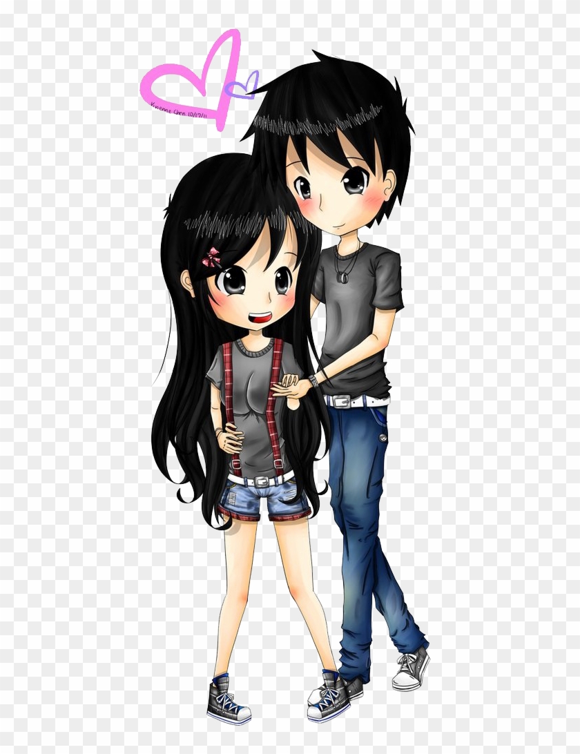 Anime Love Couple Png Transparent Image - Transparent Cartoon Love Png #454924