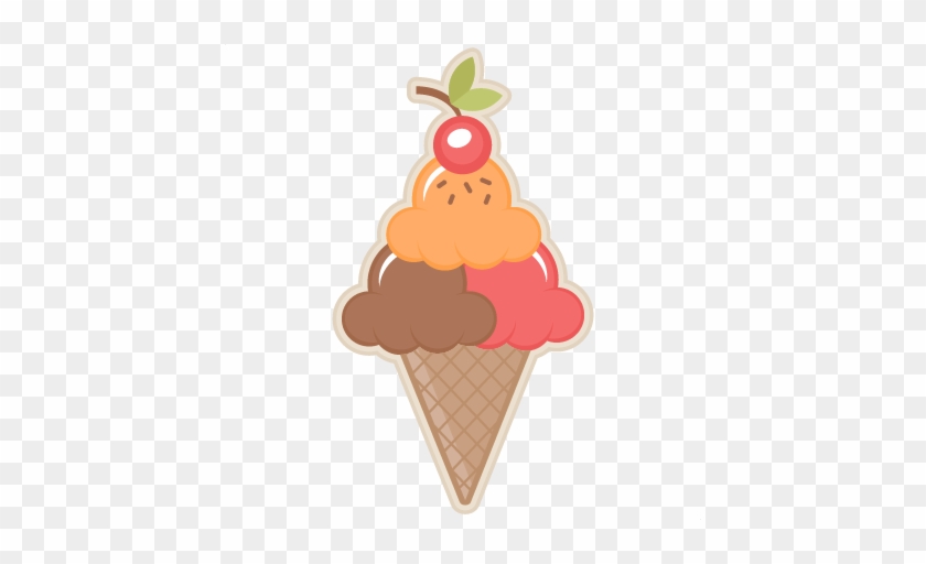 Cute Clipart Ice Cream Cone - Clip Art #454985