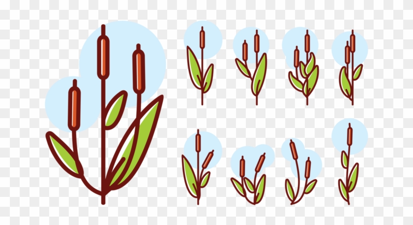Cattails Icons Vector - Cattail Icon #455049
