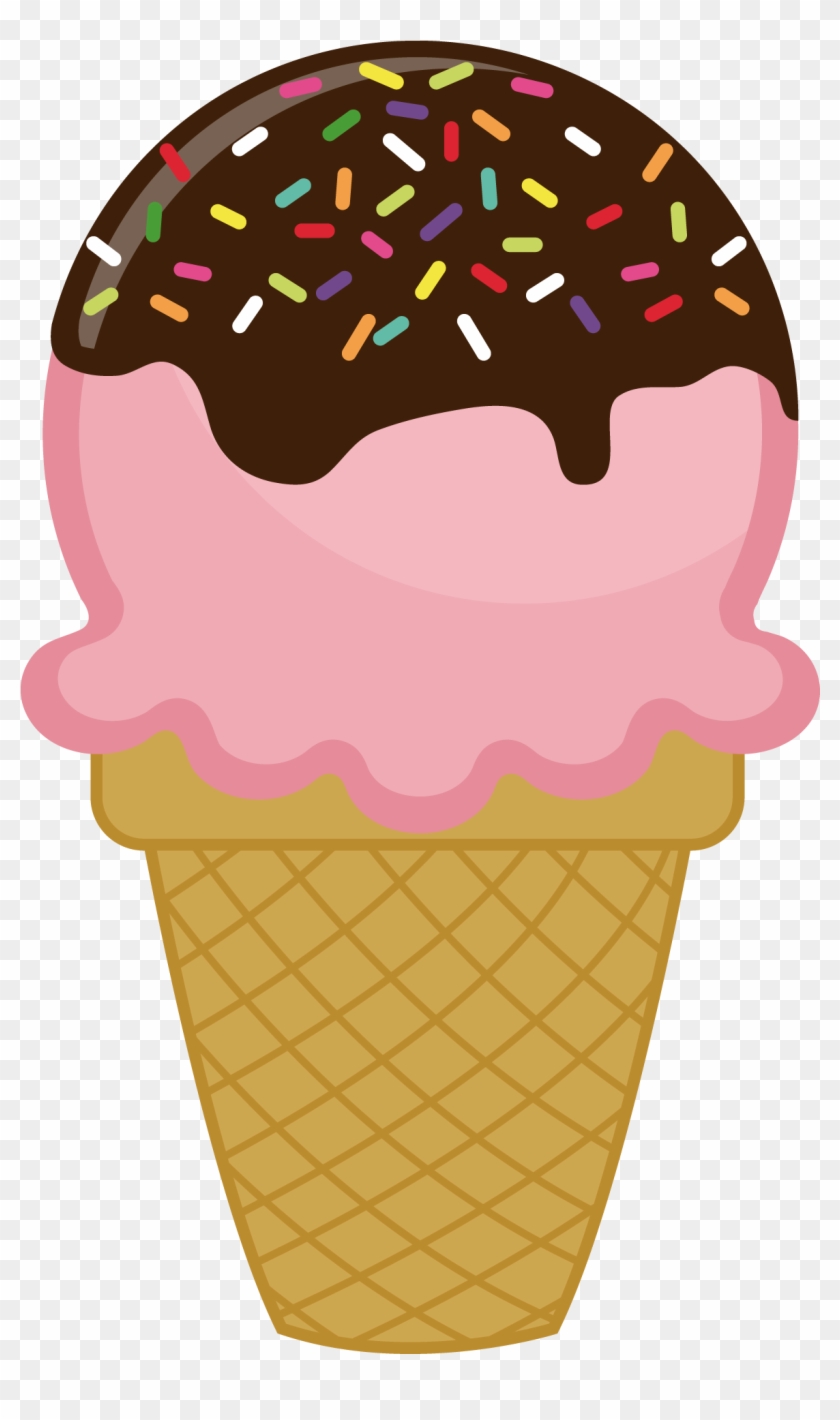Rock Art - Ice Cream With Sprinkles Clipart #455050