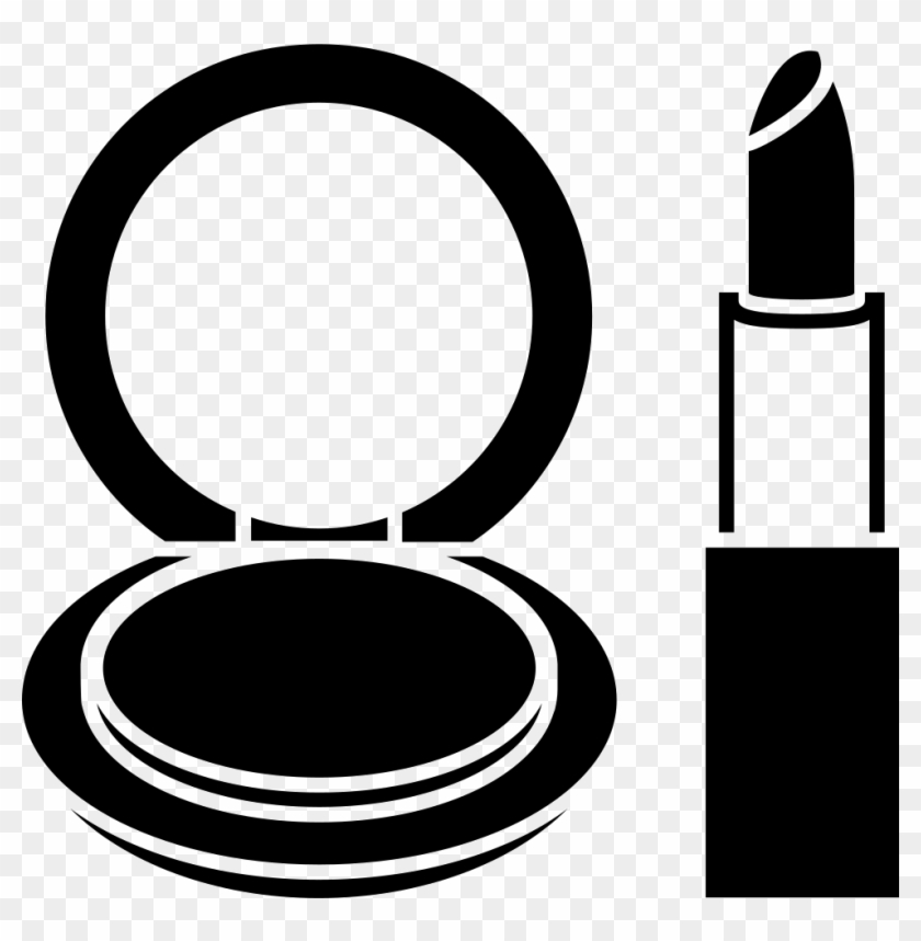 Image Result For Makeup Vector Black And White - Gearbest Creative Household Diy Cosmetics Shape Wall #455067