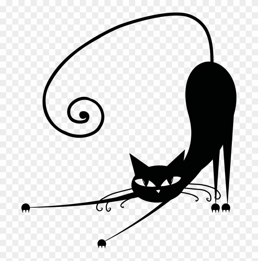 Stylized Cat - Google Search - Black Cat Shower Curtain #455081