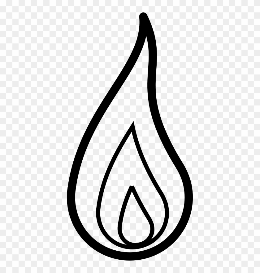 Free Flame - Flame Black And White Clipart #455312