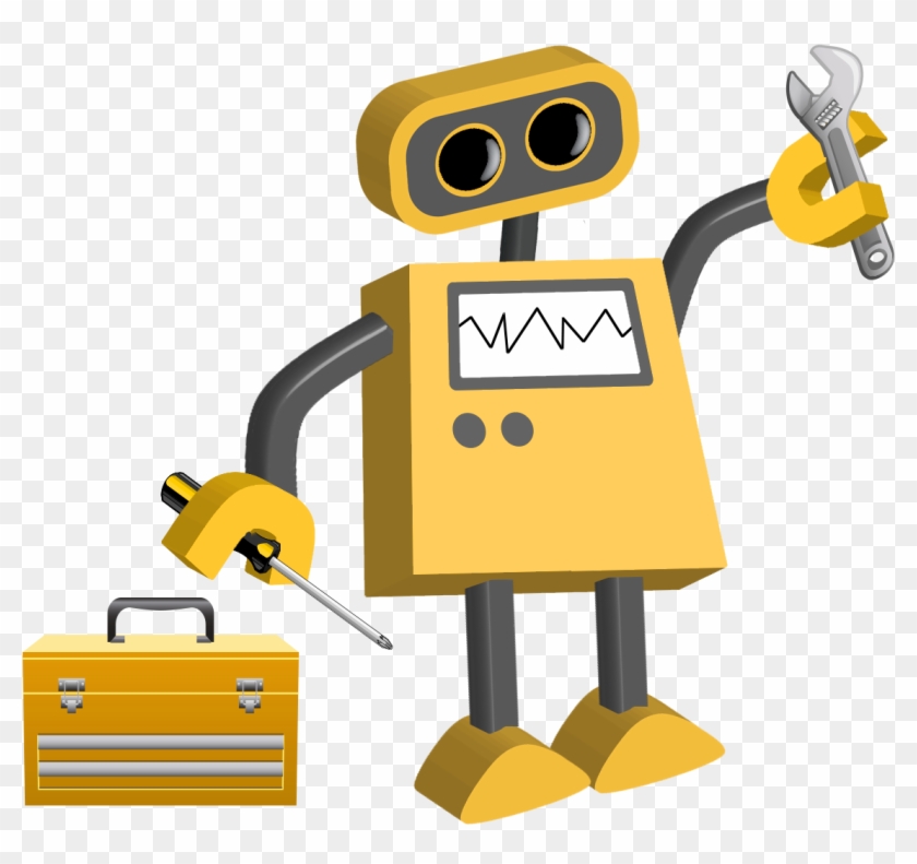 People And Technology Cartoon Set Vector - Robot 84 #455573