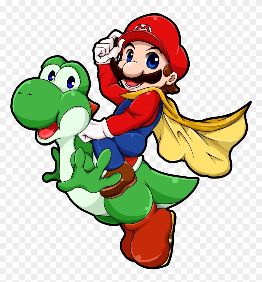Very First Video Game - Mario And Yoshi Png #455698