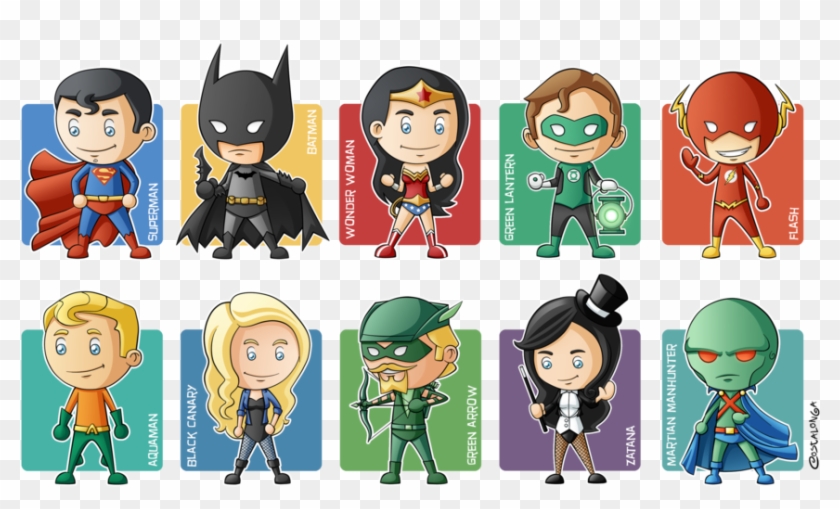Justice League Minigeeks By Costalonga - Justice League Characters Chibi #455765
