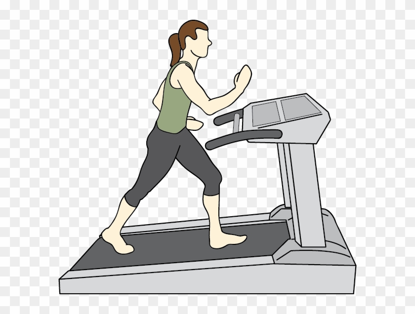 Exercise Machine Aerobic Exercise Physical Therapy - Walking On Treadmill Cartoon #455771