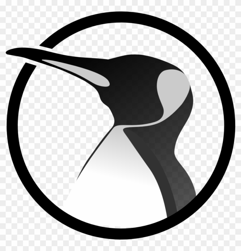 Tux Logo Circle Bw By Berradev - Linux Logo Circle #455836