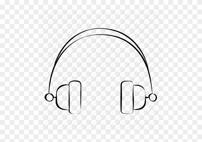 Drawn Headphone Transparent - Headphone Black And White Draw #456013