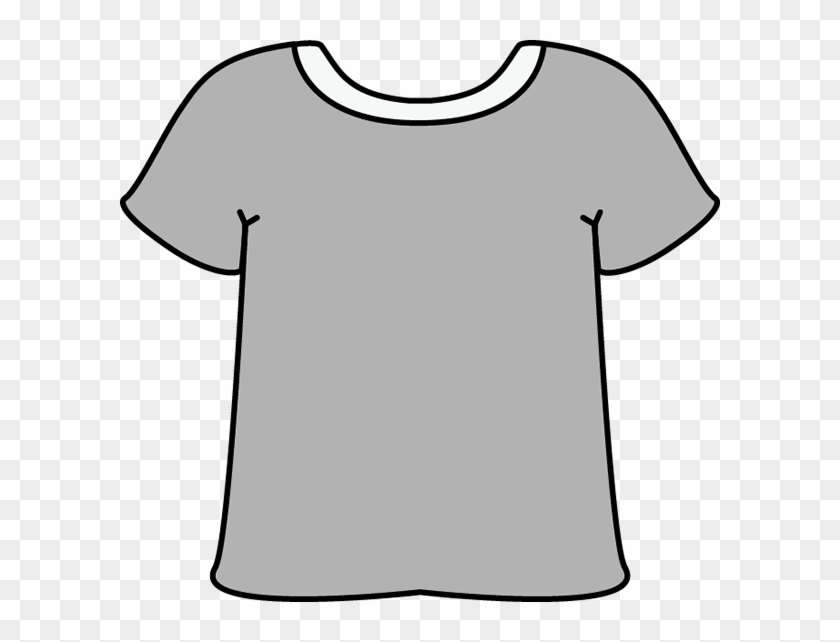 Gray Tshirt With A White Collar - Grey T Shirt White Collar #456274