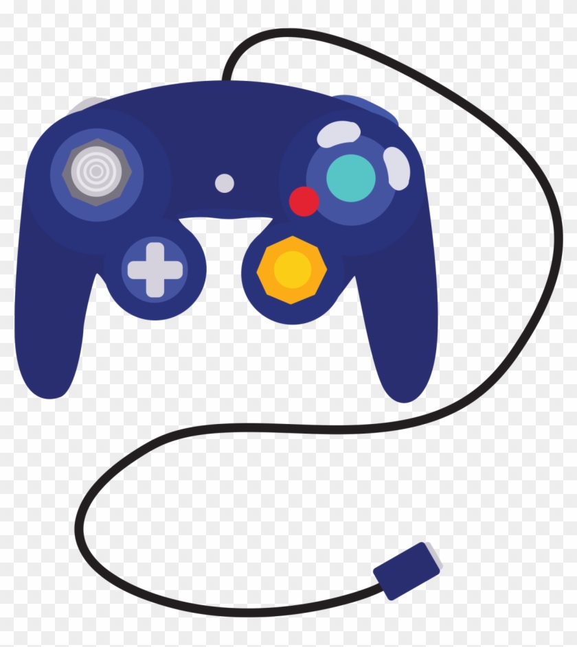 Video Game Controller Clip Art - Game Cube Controller Vector #456325