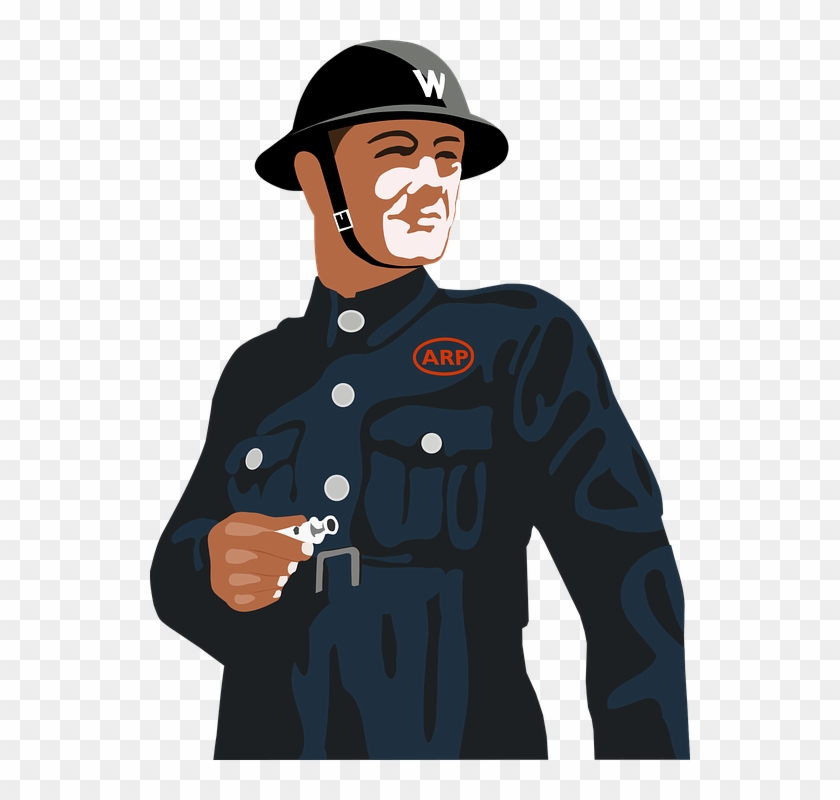 Free Police Cliparts 12, Buy Clip Art - Ww2 Air Raid Warden #456458