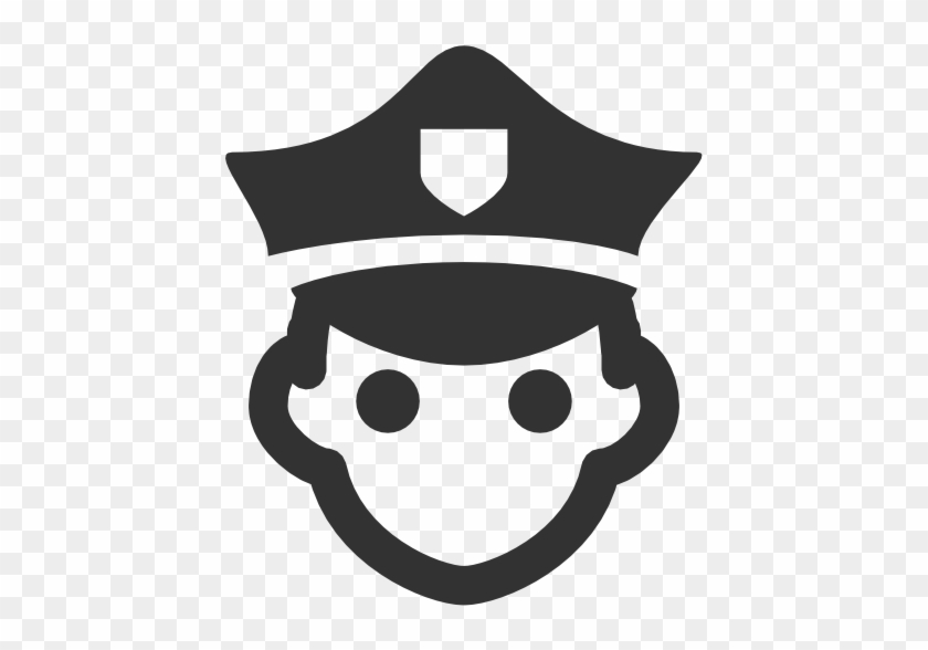 Running Cop Icons - Police Icon Vector #456503