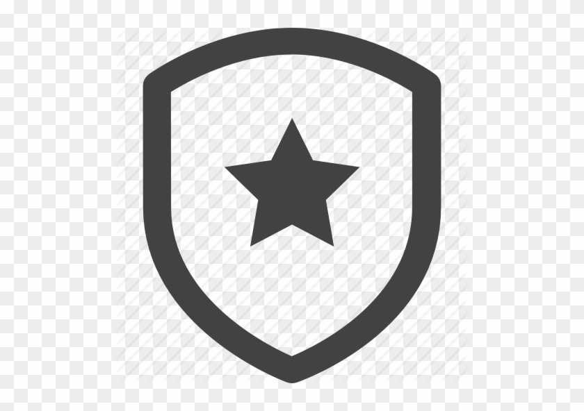 Police Shield With A Star Symbol - Two Stars And A Wish #456521