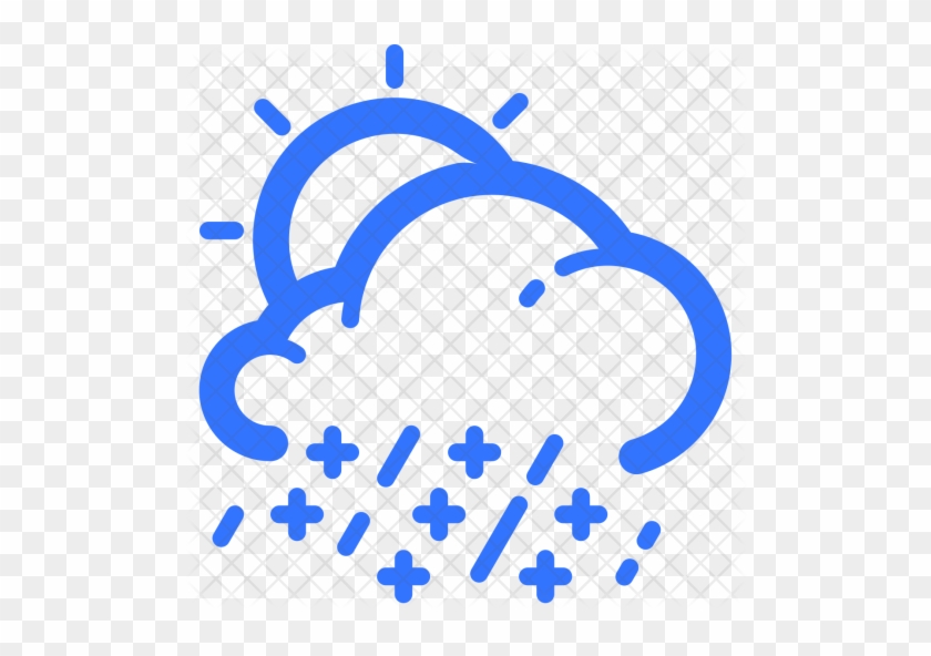 Sun, And, Cloud, With, Snow, Rain, Shower, Rainy, - Cerah Berawan Icon Bmkg #456566