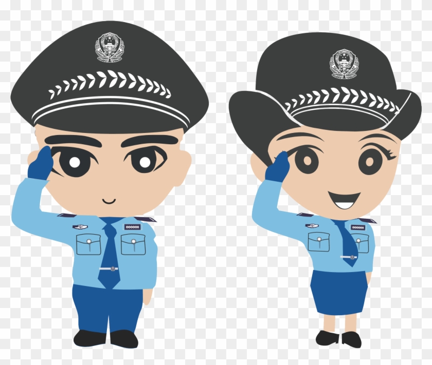 Police Officer Cartoon Chinese Public Security Bureau - Police Hand Cartoon #456675