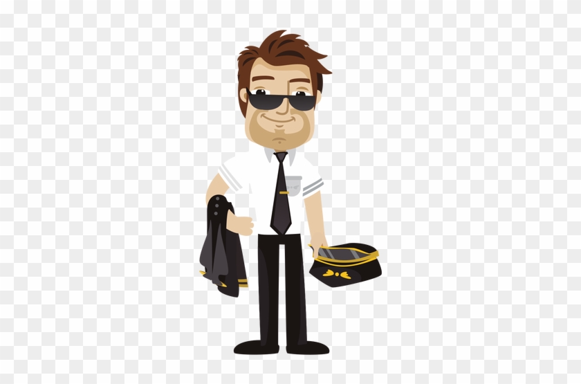 Tired Pilot Cartoon Profession Png - Pilot Cartoon Png #456677