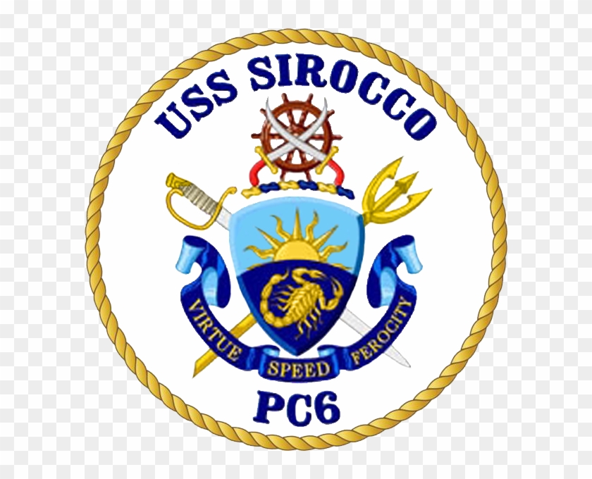 Uss Sirocco Pc-6 Crest - Navy Uss Sirocco Pc-6 License Plate #456747