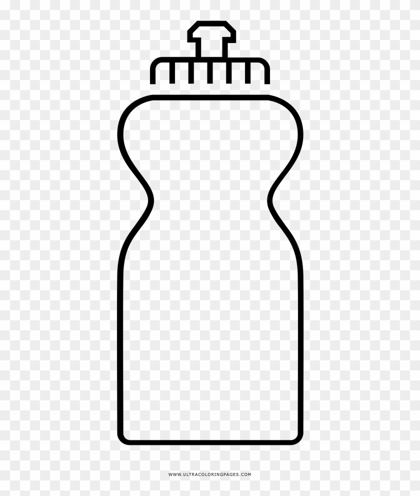Water Bottle Coloring Page - Desenho De Uma Garrafinha Para Colorir #456825