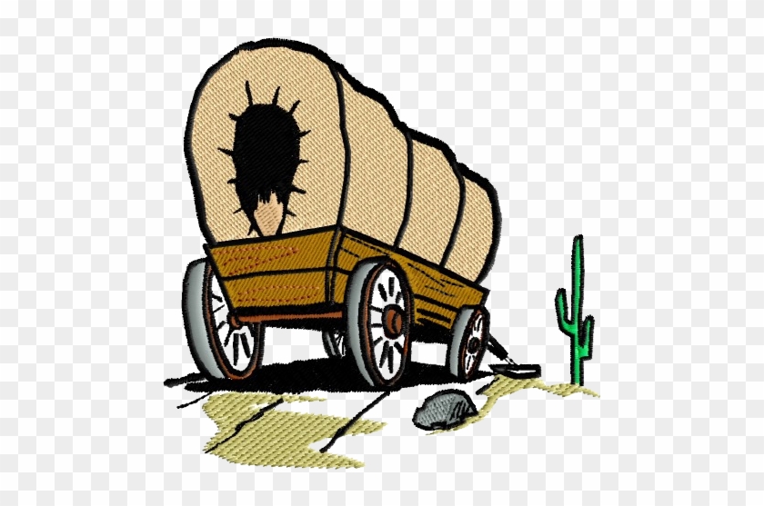 Go West, Young Man Conestoga Wagon - Cartoon Old Time Wagon #456865
