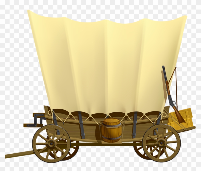 Covered Wagon - Pioneer Wagon Clipart Png #456885