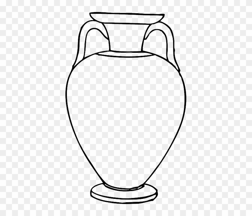 Roman Black, Outline, Drawing, Cartoon, Template, Page, - Greek Vase Coloring Page #456918