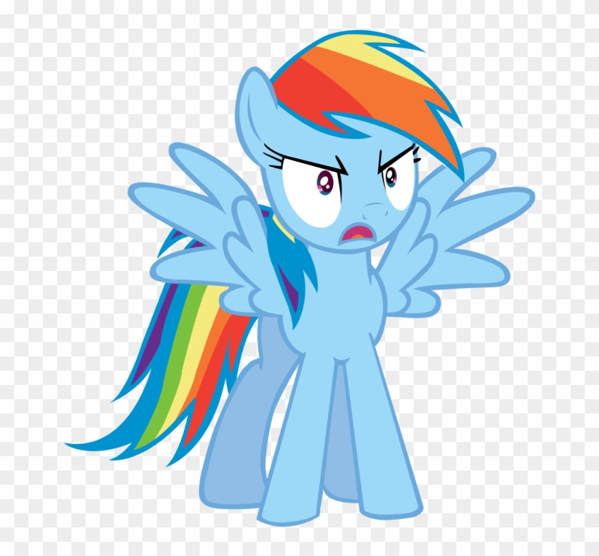 Rainbow Dash Angry Vector By Tardisbrony - Mlp Rainbow Dash Angry #457028