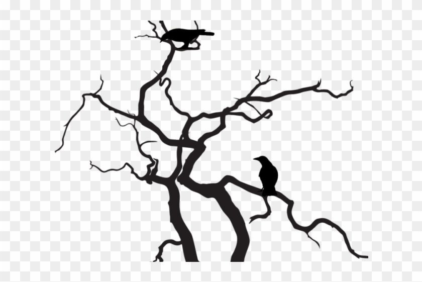 Raven Clipart Tree Silhouette - Crow Silhouette In A Tree #457121