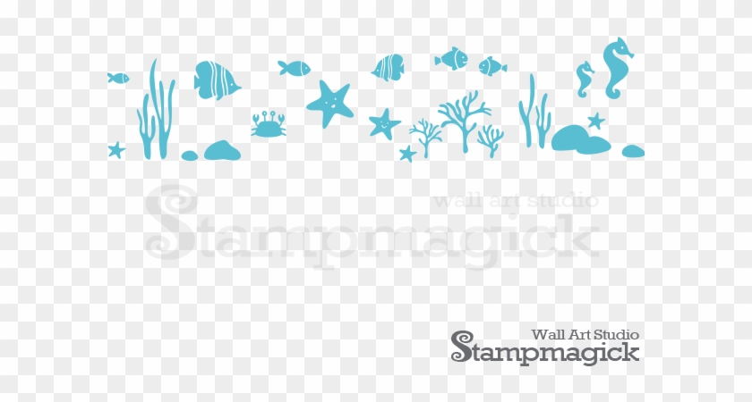 Sea Fish Border Wall Decal For Baby Nursery, K329 Stampmagick - Sea Fish Border Wall Decal For Baby Nursery, K329 Stampmagick #457308