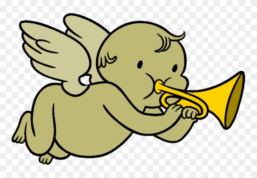 Cherub With Trumpet - Cherubs With Trumpets #457432