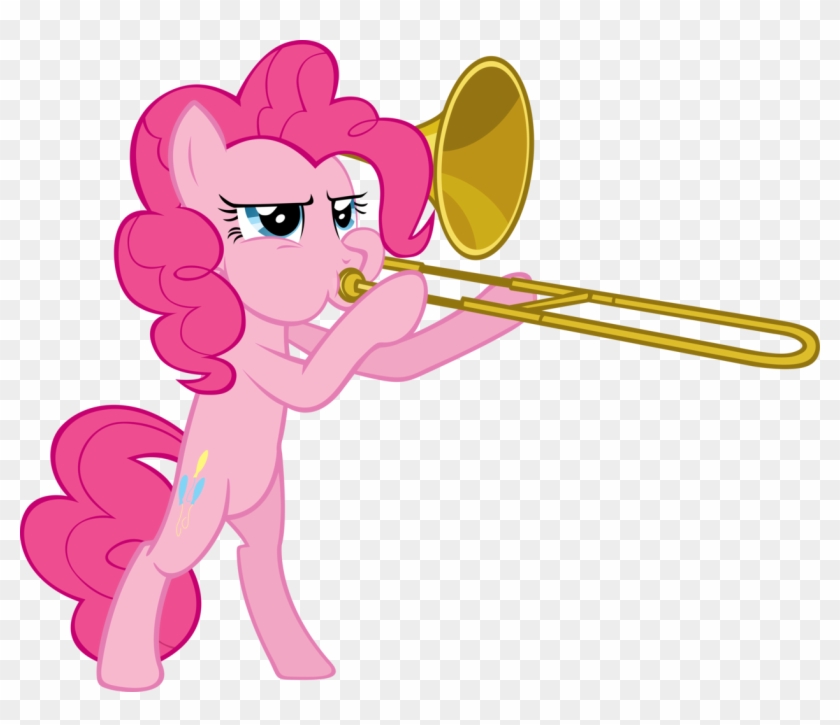 Trombone Is Serious Business By Spaceponies - Pinkie Pie Trombone Gif #457437