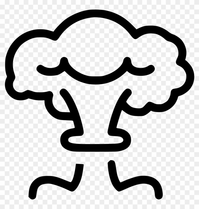 Png File - Black And White Mushroom Cloud Clipart #457478