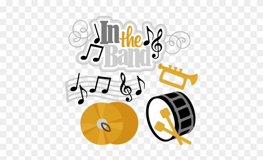 In The Band Svg Cutting Files Music Svg Cut Files Trumpet - Miss Kate's Cuttables Music #457503