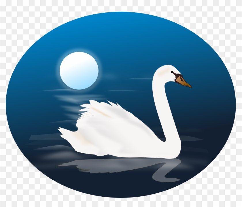 Clipart Blue Swan Photo - Swan Clipart #457629