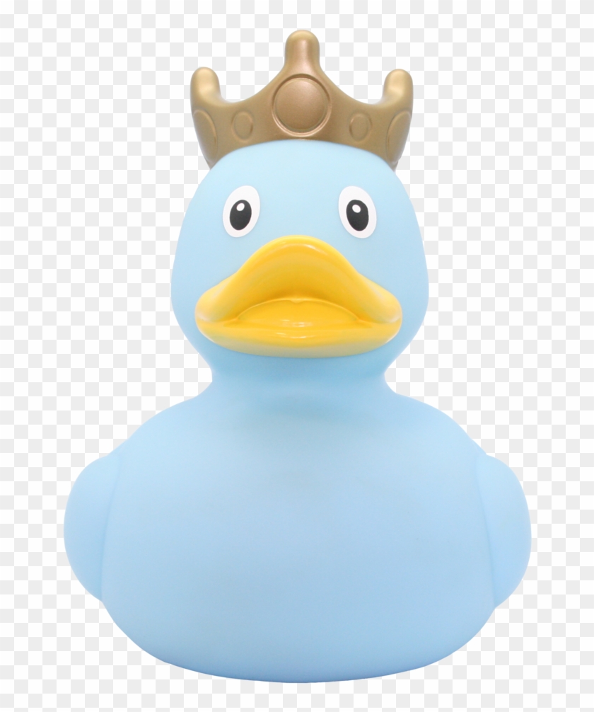 Xxl Blue Rubber Duck With Crown, 25 Cm By Lilalu - Lilalu Badeente Mit Krone Xxl - Hellblau #457650