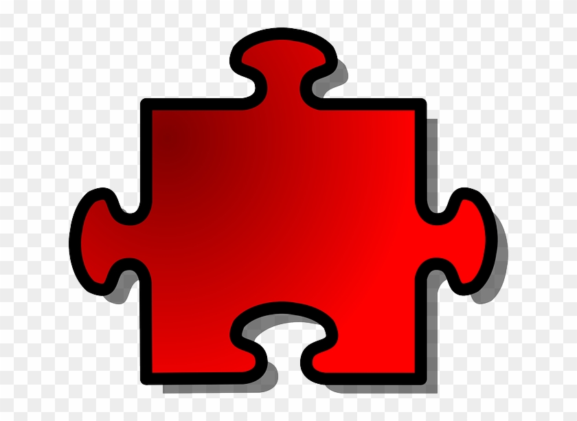 Piece Red, Shapes, Shape, Jigsaw, Puzzle, Piece - Puzzle Pieces Clip Art #457751