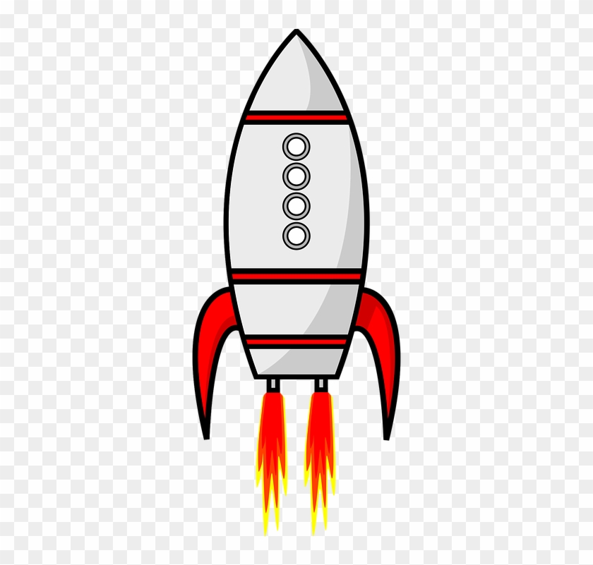 Spaceship Vector 19, - Cartoon Rocket Png #457991