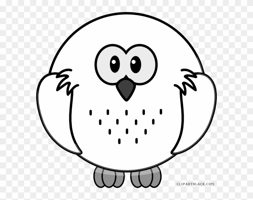 Snowy Owl Animal Free Black White Clipart Images Clipartblack - Bird Clipart Black And White #458008