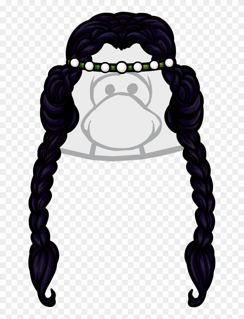 Items - Black Hair Club Penguin - Free Transparent PNG Clipart Images  Download