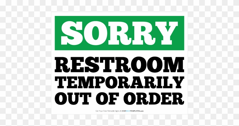 Out Of Order Sign Template Free