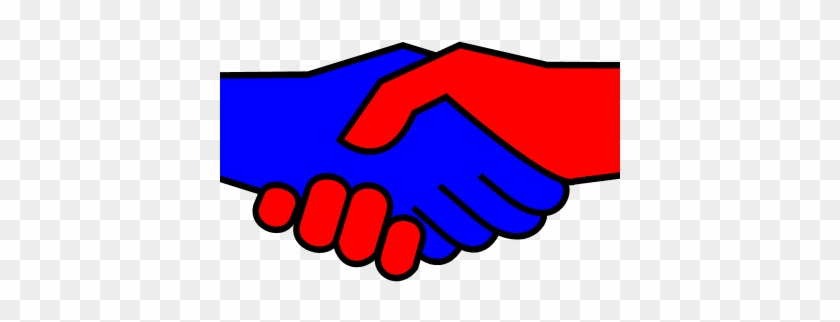 Philosophy Clipart Handshake - Red And Blue Handshake #458178