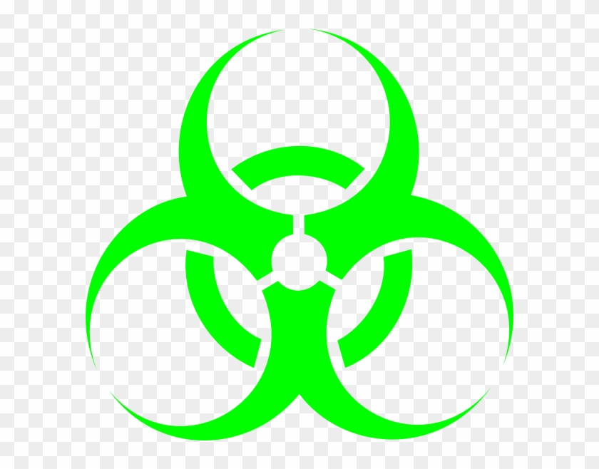 Neon Green Clip Art At Clker - Green Biohazard Symbol Transparent Background #458387