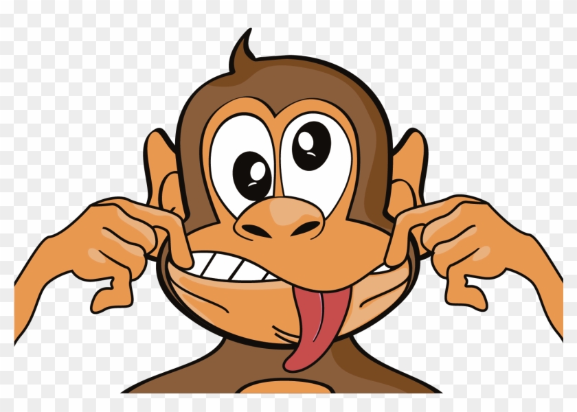 Cartoon Monkey Illustration - Cartoon Monkey Illustration #458418